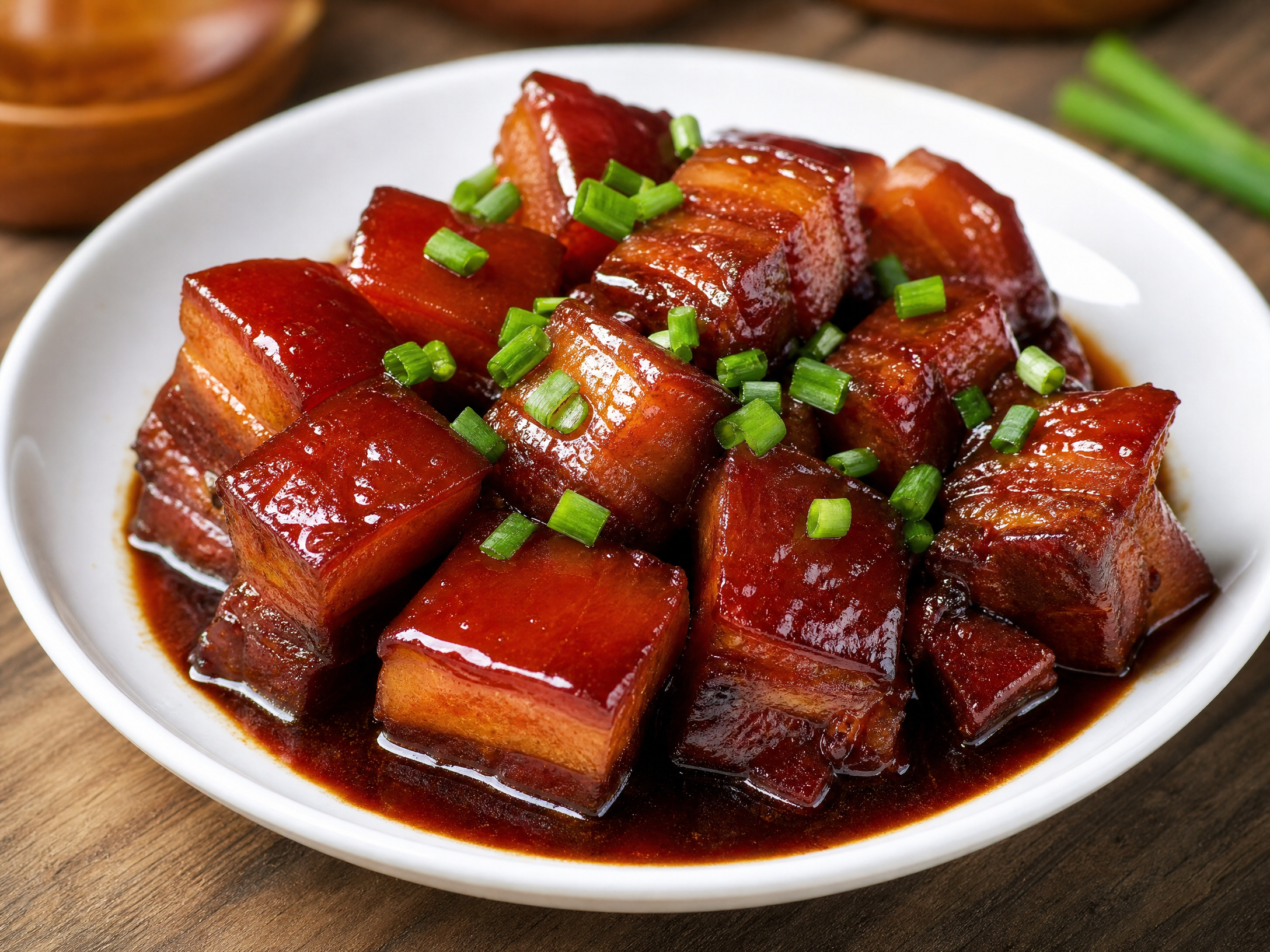 红烧肉成品图色泽红亮肥而不腻